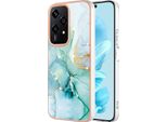Custodia Per Honor 200 Lite, Sottile Marmo Antiurto Morbido Tpu Paraurti Verde