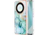 Custodia Per Honor X9A/Magic5 Lite, Sottile Marmo Antiurto Morbido Tpu Paraurti Verde