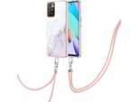 Custodia Con Cinturino Per Xiaomi Redmi 10, Paraurti In Tpu Morbido, Custodia Protettiva, Con Cinturino Regolabile Bianco