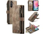 Custodia Galaxy A24 4G, Flip Pelle Zip Stand Funzione Custodia Protettiva Per Samsung Galaxy A24 4G Marrone