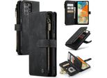 Custodia Galaxy A23, Flip Pelle Zip Stand Funzione Custodia Protettiva Per Samsung Galaxy A23 Nero