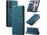 Custodia Galaxy A55, Custodia Retrò In Finto Cuoio Con Funzione Stand Custodia Protettiva Per Samsung Galaxy A55 5G Blu