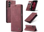 Custodia Galaxy A25, Retro Custodia In Finto Cuoio Con Funzione Stand Custodia Protettiva Per Samsung Galaxy A25 5G Rosso