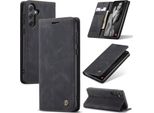 Custodia Galaxy A35, Retro Custodia In Finto Cuoio Con Funzione Stand Per Samsung Galaxy A35 5G Nero