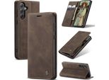 Custodia Galaxy A35, Retro Custodia In Finto Cuoio Con Funzione Stand Custodia Protettiva Per Samsung Galaxy A35 5G Rame
