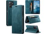 Custodia Redmi 13C, Custodia Retrò In Finto Cuoio, Supporto E Custodia Protettiva Per Xiaomi Redmi 13C/Poco C65 Blu