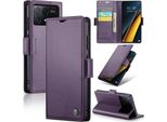 Xiaomi Poco X6 Pro Case, Custodia In Pelle Con Funzione Stand Per Xiaomi Poco X6 Pro /Redmi K70E Viola
