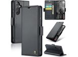 Custodia Galaxy A55, Custodia In Pelle Con Funzione Stand Per Samsung Galaxy A55 Nero