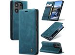Xiaomi Poco M6 Pro 4G Custodia, Retro Custodia In Finto Cuoio Con Funzione Di Stand Cover Protettiva Per Xiaomi Redmi Note 13 Pro 4G/Poco M6 Pro 4G Blu