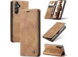 Custodia Galaxy A35, Retro Custodia In Finto Cuoio Con Funzione Stand Custodia Protettiva Per Samsung Galaxy A35 5G Marrone