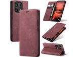 Custodia Redmi Note 13 4G, Custodia Retrò In Finto Cuoio Con Funzione Stand Cover Protettiva Per Xiaomi Redmi Note 13 4G Rosso