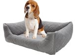 Letto Per Cani Di Piccola Taglia Divano Per Cani Cesto Per Cani Con Bordi Rialzati ( 58 X 47 Cm Grigio)