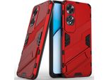 Custodia Per Oppo A60 Custodia Protettiva Ibrida In Pc Tpu Antiurto Con Funzione Stand Rosso