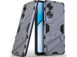 Custodia Armor Per Oppo A60 Custodia Protettiva Antiurto Ibrida In Pc Tpu Con Funzione Stand Grigio