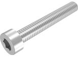 Vite A Testa Cilindrica Seccaro M2,5 X 22 Mm, Acciaio Inossidabile V2A Va A2, Din 912 / Iso 4762, Cava Esagonale, Filettatura Completa, 20 Pezzi