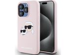 Karl Lagerfeld Klhmp15Lskchpplp Iphone 15 Pro 6.1 RóżOwy/Pink Hardcase Silicone Karl & Choupette Magsafe