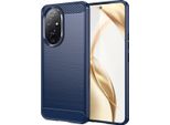 Custodia Per Honor 200 In Silicone Tpu Morbido, Fibra Di Carbonio, Custodia Protettiva Antiurto Blu