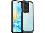 Custodia Per Honor 200 Lite Trasparente, Protettiva In Silicone Tpu Antiurto Nero