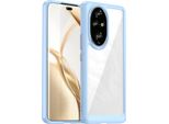 Custodia Per Honor 200 Pro Trasparente, Protettiva In Silicone Tpu Antiurto Blu