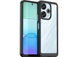 Custodia Per Xiaomi Redmi 13 4G Trasparente, Antiurto Tpu Silicone Custodia Protettiva Nero