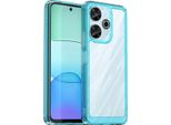 Custodia Per Xiaomi Redmi 13 4G Trasparente, Antiurto Custodia Protettiva In Silicone Tpu Azzurro