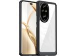 Custodia Per Honor 200 Pro Trasparente, Protettiva In Silicone Tpu Antiurto Nero