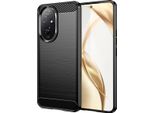 Custodia Per Honor 200 In Silicone Tpu Morbido, Fibra Di Carbonio, Custodia Protettiva Antiurto Nera