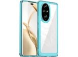 Custodia Per Honor 200 Pro Trasparente, Protettiva In Silicone Tpu Antiurto Azzurro