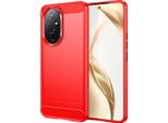 Custodia Per Honor 200 In Silicone Tpu Morbido, Fibra Di Carbonio, Custodia Protettiva Antiurto Rossa