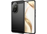 Custodia Per Honor 200 Pro In Silicone Tpu Morbido, Fibra Di Carbonio, Custodia Protettiva Antiurto Nera