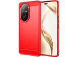 Custodia Per Honor 200 Pro In Silicone Tpu Morbido, Fibra Di Carbonio, Custodia Protettiva Antiurto Rossa