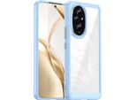Custodia Per Honor 200 Trasparente, Protettiva In Silicone Tpu Antiurto Blu