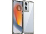 Custodia Per Motorola Edge 50 Fusion Trasparente, Antiurto Custodia Protettiva In Silicone Tpu Grigio