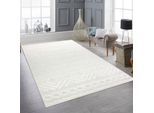 Tappeto Da Salotto Boho Con Rombi E Cerchi In Color Crema Dimensioni - 240 X 340 Cm