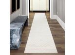 Tappeto Da Salotto Boho Con Rombi E Cerchi In Color Crema Dimensioni - 80 X 300 Cm