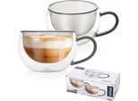 Orion Bicchieri Termici A Doppia Parete Bicchieri Da Caffè Bicchieri Da Tè Bicchieri Termici A Doppia Parete Double 300 Ml 2 Pz.