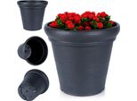Vaso Da Fiori Vilde Vaso Per Piante Vaso Da Giardino Fioriera In Plastica Nera 38X34 Cm
