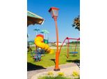 Casa Padrino Lanterna Da Giardino In Stile Liberty Arancione H. 353,5 Cm - Illuminazione Per Esterni