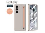 Custodia Per Samsung Galaxy Z Fold 6 Custodia Sottile Resistente Agli Urti E Ai Graffi Con Penna Integrata E Protezione Dello Schermo Grigio