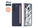 Custodia Per Samsung Galaxy Z Fold 6 Custodia Sottile Resistente Agli Urti E Ai Graffi Con Penna Integrata E Protezione Dello Schermo Blu Scuro