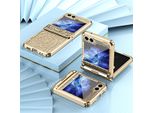 Custodia Per Samsung Galaxy Z Flip 6 / Z Flip 7 Fe Custodia Protettiva Galvanizzata Con Protezione Della Cerniera Oro
