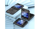 Custodia Per Samsung Galaxy Z Flip 6 / Z Flip 7 Fe Custodia Protettiva Galvanizzata Con Protezione A Cerniera Nera