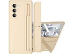 Custodia Per Samsung Galaxy Z Fold 6 Con Penna Centrale, Custodia Rigida Sottile In Pc Con Supporto E Protezione Dello Schermo Oro