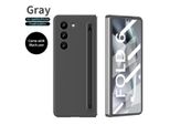 Custodia Per Samsung Galaxy Z Fold 6 Custodia Sottile Resistente Agli Urti E Ai Graffi Con Penna Integrata E Protezione Dello Schermo Grigio Scuro