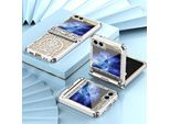 Custodia Per Samsung Galaxy Z Flip 6 / Z Flip 7 Fe Custodia Protettiva Galvanizzata Con Protezione Della Cerniera Argento