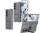 Custodia Per Samsung Galaxy Z Fold 6 Rugged Antiurto Con Supporto, Protezione Schermo Integrata Grigio