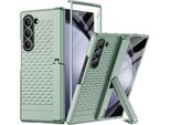 Custodia Per Samsung Galaxy Z Fold 6 Custodia Militare Con Protezione Dello Schermo, Protezione Della Cerniera E Supporto Verde Chiaro