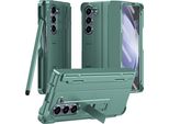 Custodia Per Samsung Galaxy Z Fold 6 Cover Rigida Antiurto Con Penna, Protezione Cerniera E Protezione Schermo Verde