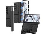 Custodia Per Samsung Galaxy Z Fold 6 Rugged Antiurto Con Supporto, Protezione Dello Schermo Integrata E Slot Per Penna Nero