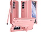 Custodia Per Samsung Galaxy Z Fold 6 Cover Rigida Antiurto Con Penna, Protezione Cerniera E Protezione Schermo Rosa